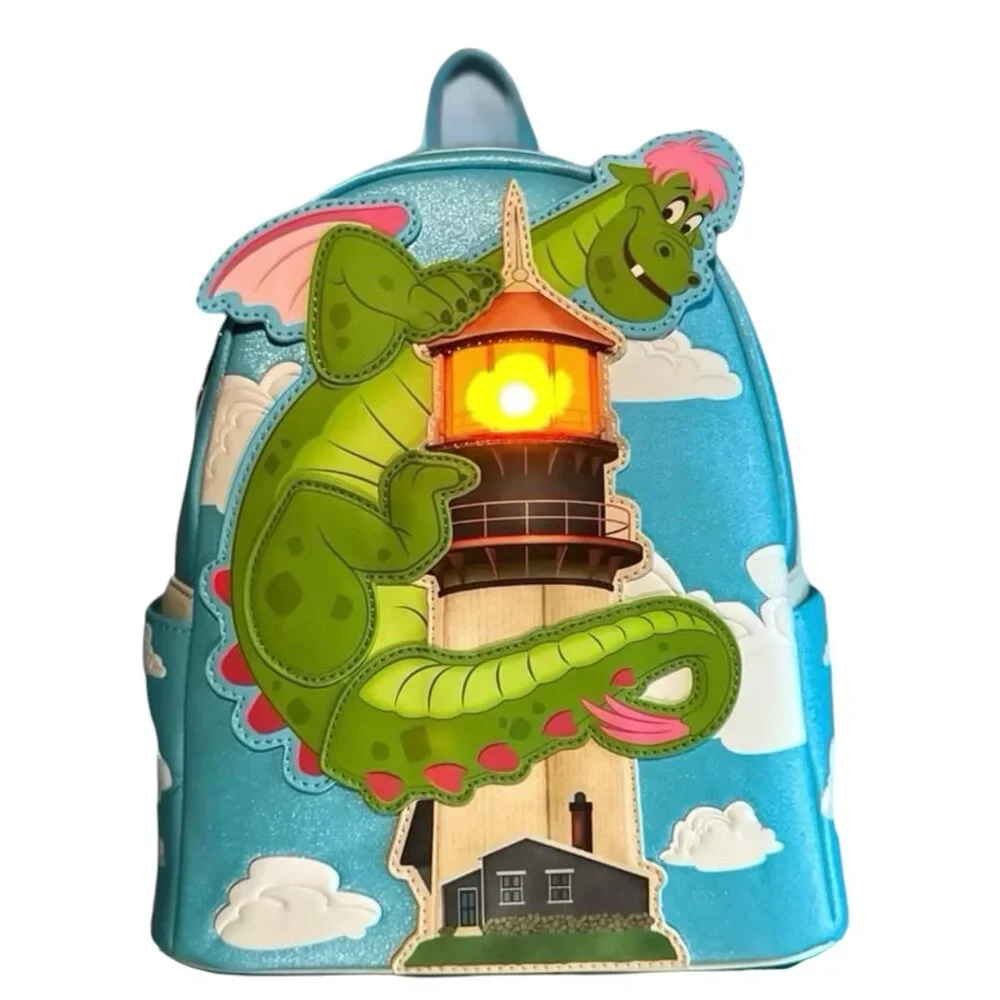 Loungefly Disney Pete's Dragon Elliott's Lighthouse Light Up Mini Backpack
